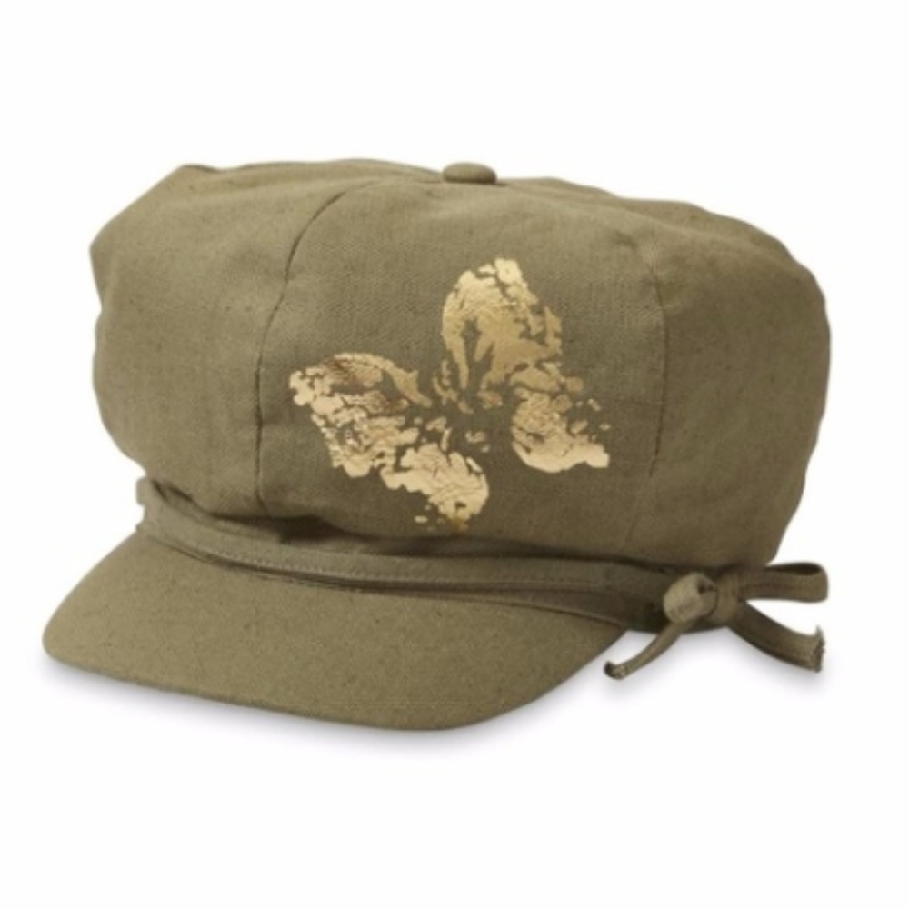 new condition, cabbie hat with butterfly 🦋 golden